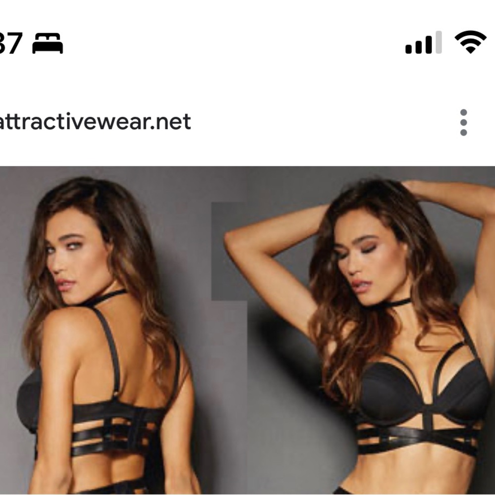 Chic Black Strappy Lingerie Set